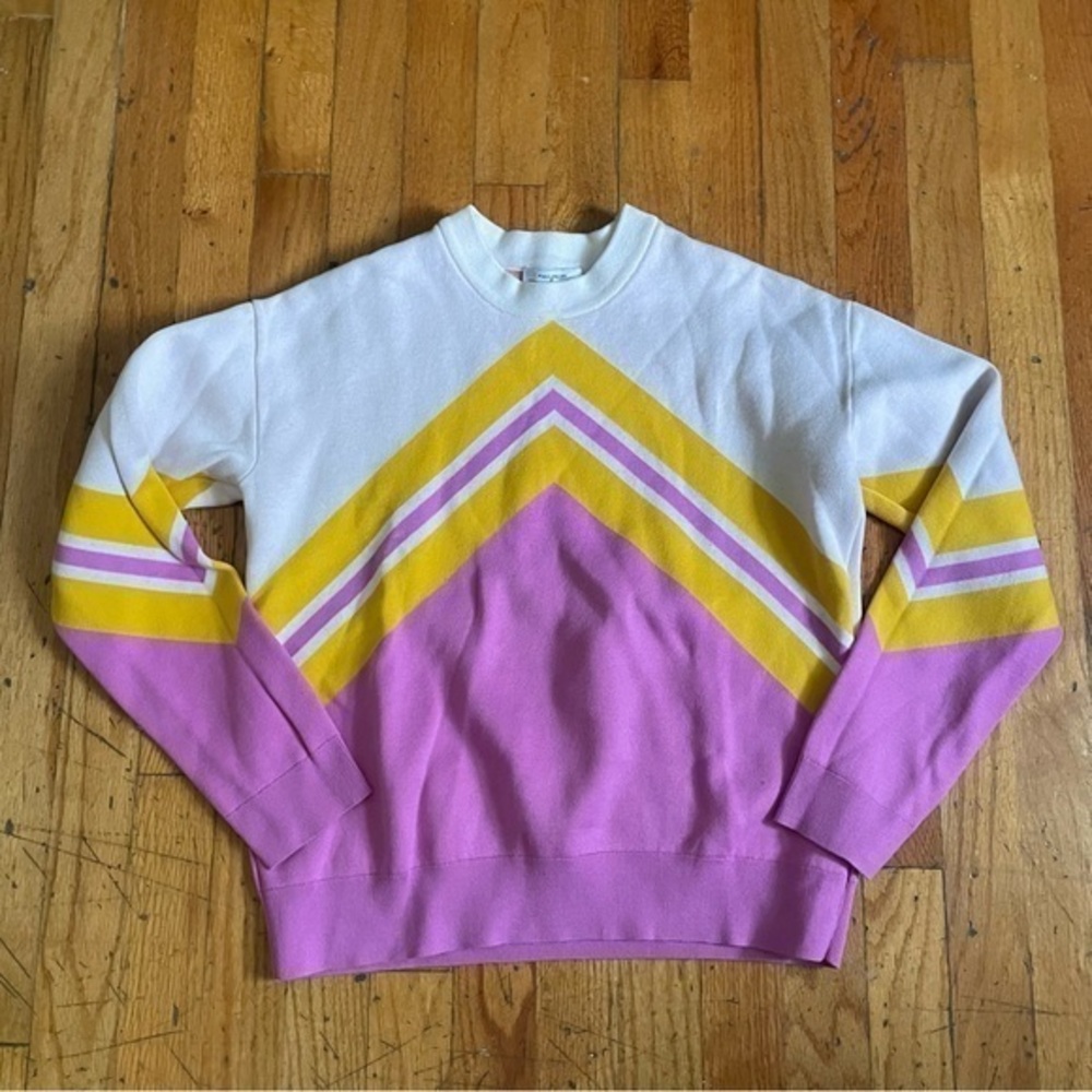& Other Stories Multicolor Chevron Pullover Sweatshirt Size XS